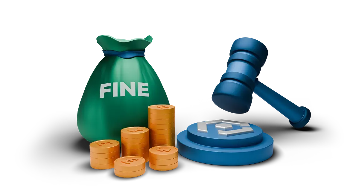 3D illustration of Ofcom enforcement and penalties under the Act