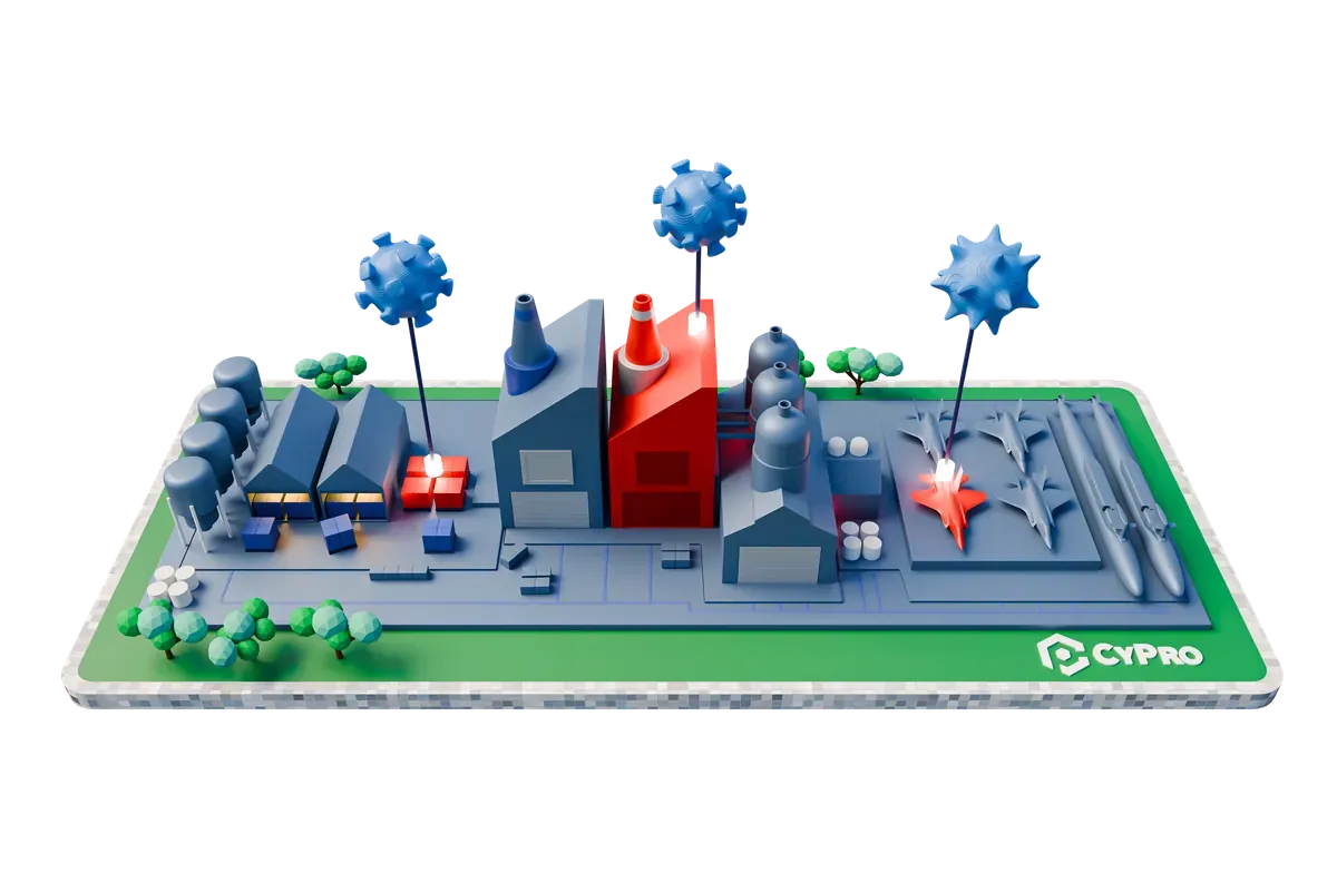3D illustration of telecoms supply chain security and flow-down duties