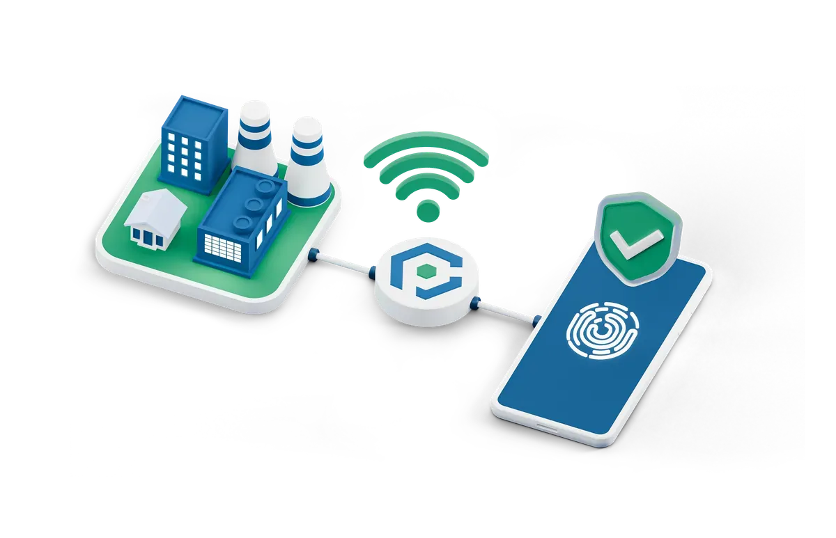 3D illustration of Ofcom supervising telecoms security compliance